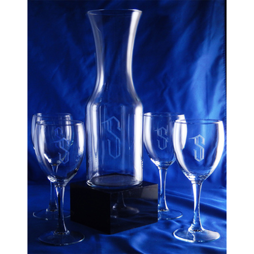 Personalized Wine Carafe and Glasses Set