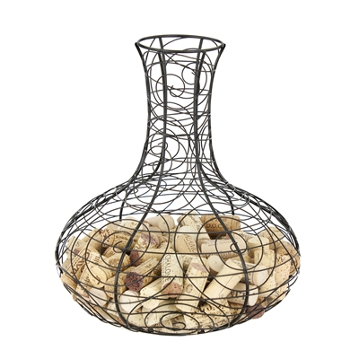 Wine Decanter Metal Cork Collector
