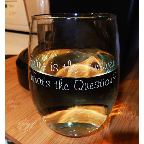 Wine Is the Answer Stemless Wine Glasses (set of 4)
