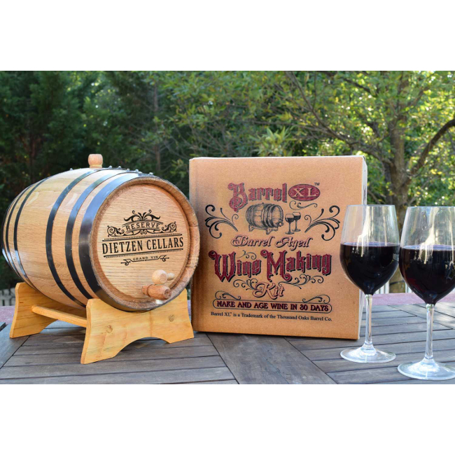 Personalized XL Barrel Aged Cabernet Home Wine Making Kit