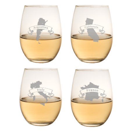 Wine Regions White Wine Tumblers (set of 4)