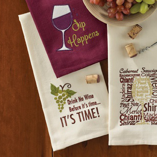 No Wine Before Its Time Dishtowel