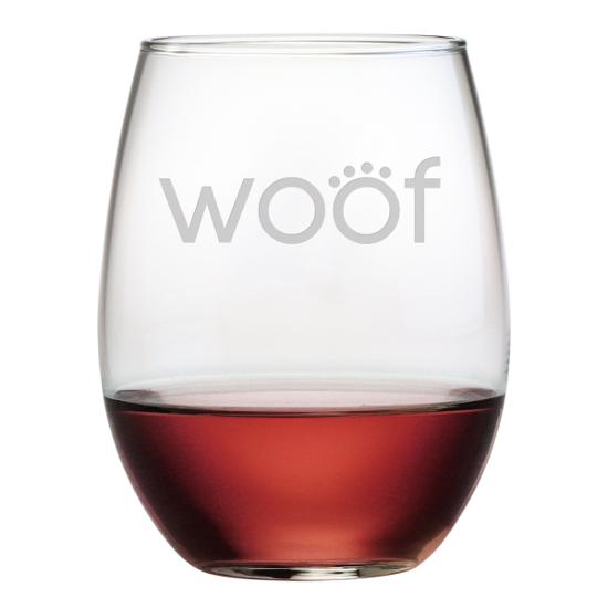 Woof Stemless Wine Glasses (set of 4)